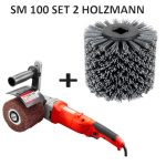 SET 2 ROČNI STROJ ZA KRTAČENJE HOLMANN SM100 230V/SET+KRTAČA NYLON HV80