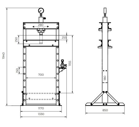 DELAVNIŠKA PREŠA/STISKALNICA WP 75 ECO HOLZMANN