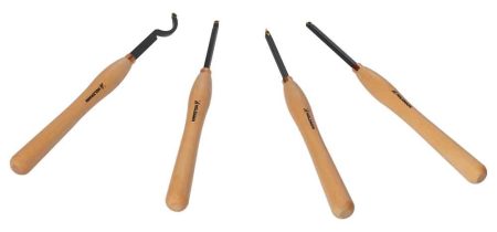 Set dlet za stružnico za les z izmenljivimi karbidnimi konicami H4TLGM