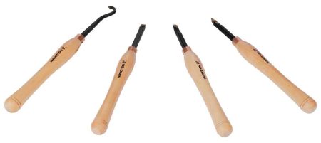 Set dlet za stružnico za les z izmenljivimi karbidnimi konicami H4TLGS