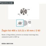 BEST 1250 10 ČELILNIK POTEZNA ŽAGA BEST 1250 MAGGI ITA